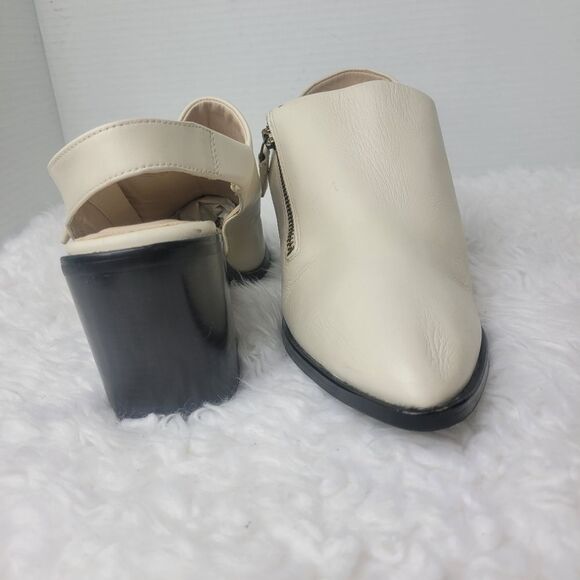 Cole Haan Ivory Sling Womens Size 9B Block Heel Side Zip Heels Grand 360 W19450 - Picture 7 of 10